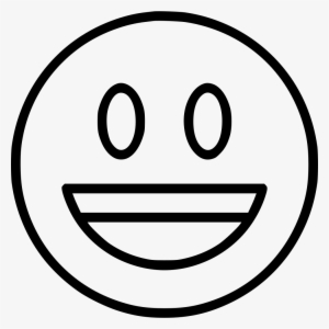 Smiling With Open Mouth Comments - Smiley Face With Open Mouth Black And White