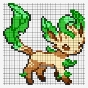 Leafeon Perler Bead Pattern / Bead Sprite - Minecraft Leafeon Pixel Art