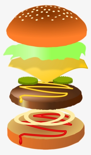 Hamburger Clipart - Making A Burger Clip Art