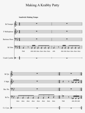 Making A Krabby Patty Sheet Music 1 Of 5 Pages - Corsica Sheet Music