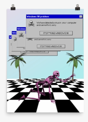 Windows 98 Error - Palm Tree Transparent Background