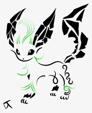 Tribal Leafeon By Shadowy-skies - Arcanine