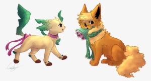 Flareon X Leafeon - Leafeon X Flareon