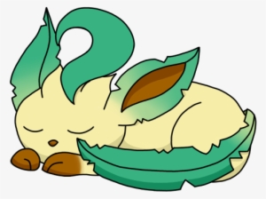Clipart By Awildsilverninetales On Deviantart - Leafeon Sleeping