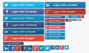 Slashdot - Social Login Buttons Png