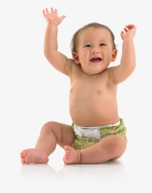 How To Fold A Prefold Diaper - Baby In Diaper Png