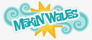 Makin Svg Scrapbook Title Surfing Files For - Making Waves Clip Art