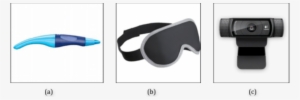 A) Probe Used (b) Blindfold (c) Logitech Hd Pro Webcam