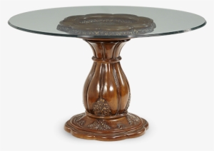 Lavelle Melange 54'' Round Glass Top Dining Table
