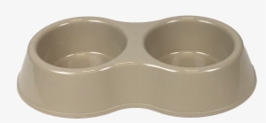 World Pet Double Bowl Dog Bowls, 50 Oz, Tan - Pet