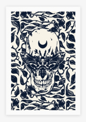 Image Free Stock Drawing Forest Skull