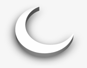 White Transparent Crescent - 3d Crescent Moon