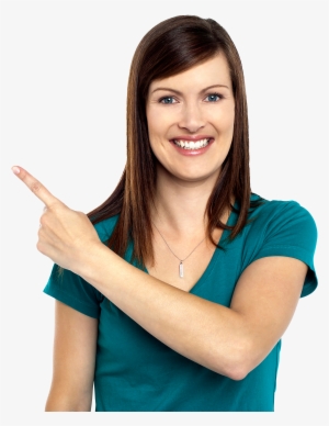 Women Pointing Left Png Image - Girl Pointing Png