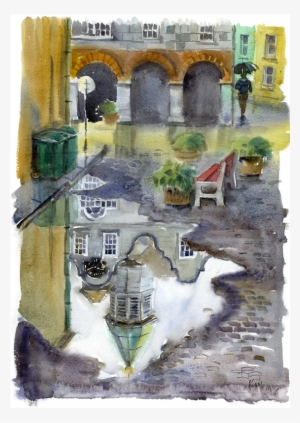 Kinsale After The Rain Original Watercolour - Watercolor Painting