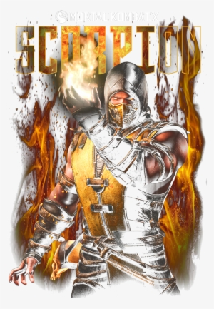 Mortal Kombat Scorpion Men's Ringer T-shirt - Mortal Kombat