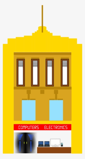 Building Clipart Commercial Building Clip Art - Yellow Building Hd Png