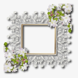 Apple Blossom Lace Frame Overlay - Lace