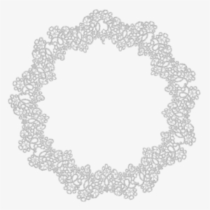 Lace Round Frame Rund Spets Frame Vit - Lace