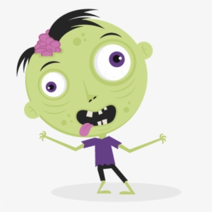 Female Zombie Cliparts - Cute Halloween Zombie