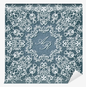 Vintage Lace Frame In Pastel Colors Wall Mural • Pixers® - Placemat