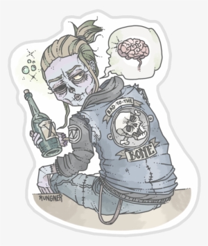 Png Download Zombie Girl By Rungner On Deviantart Punkgirl - Zombie Girl Punks Drawings