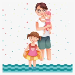 Cartoon Color Hand Painted Baby Parents Creative Material, - Child