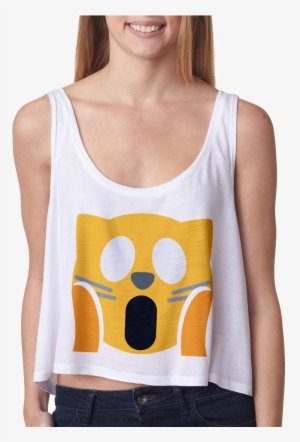 Shocked Cat Face Emoji Crop Top - Sexy Game Of Thrones Tops