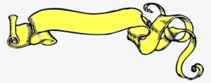 Yellow Scroll Banner Clip Art - Solemnly Swear That I Am Up