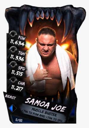 Samoajoe S4 16 Beast - Wwe Supercard Beast Cards