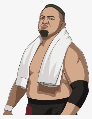 Wwe动漫插画系列“萨摩亚屈服机器” 萨摩亚 - 乔 - 动漫 - 肖像漫画 - Skydd Ok - - Samoa Joe
