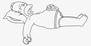 Simpsons Drawing Homer Line Clipart Transparent Download - Homer Simpson Lazy Png
