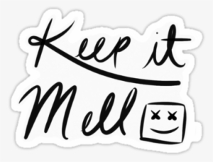 Redbubble, Sticker, And Marshmello Image - Calligraphy