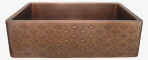 Copper Diamond Rivet Apron Front Single Basin Farmhouse - Sinks
