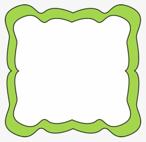 Green Curvy Frame Curvy Frame With A Bright Green Border - Frames Clip Art Green