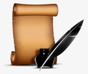 Paper Scroll With Quill Pen - Petition Of Right Drawing