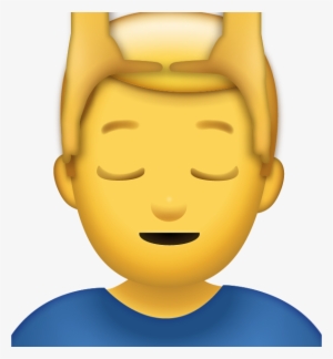 Man Getting Massage Iphone Emoji Jpg - Head Massage Emoji Png