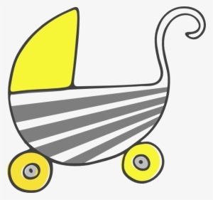 How To Set Use Gray Yellow Stroller Clipart