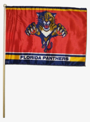 12"x18" Florida Panthers Stick Flag, Econo-polyester - Nhl - Florida Panthers 4x4 Die Cut Decal