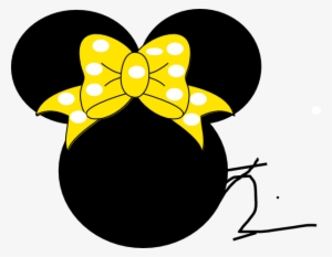 Mickey Mouse Ear Hat Clipart - Yellow Minnie Mouse Bow