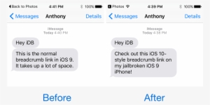 Breadcrumb10 Enables Ios 10-style Breadcrumb Links - Day Shred Before And After