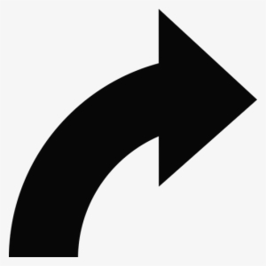 Siyah Ok Png - 90 Degree Curved Arrow