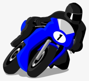 Motorcycle, Racing, Race, Bike, Blue, Action, Sports - Motorcycle Racer Clipart
