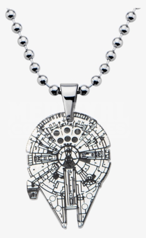 Kids Millennium Falcon Enamel Necklace - Millennium Falcon Necklace Png