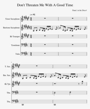 Don't Threaten Me With A Good Time Sheet Music Composed - Puzzle Plank Galaxy Tenor Sax