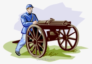 Civil War Machine Gun Royalty Free Vector Clip Art - Civil War Clip Art