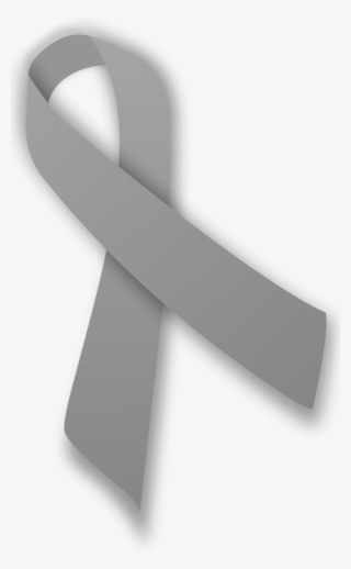 File - Gray Ribbon - Svg - Gray Ribbon