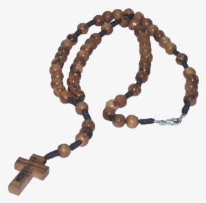Item - Wood Rosary Necklace Png