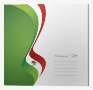 Mexican Left Flag Ribbon Vector Canvas Print • Pixers® - Mexico Flag