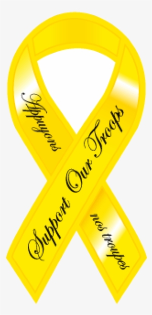 Support Our Troops Magnet, Yellow Ribbon