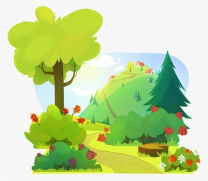 Cartoon Forest Png - Bosque Con Plantas Dibujos